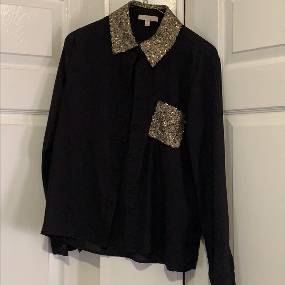 Sequins button up